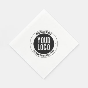 Guardanapo De Papel Logotipo ou Design da sua empresa Texto editável