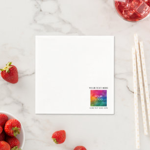 Guardanapo De Papel Logotipo Personalizado da Sua Empresa Branco Coque