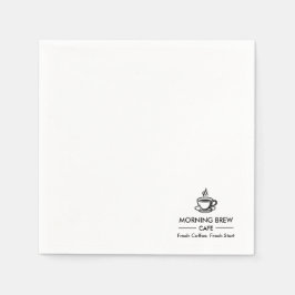 Guardanapo De Papel Logotipo Personalizado de Negócios Branding de Caf