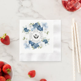 Guardanapo De Papel Logotipo Personalizado Floral Minimalista Simples