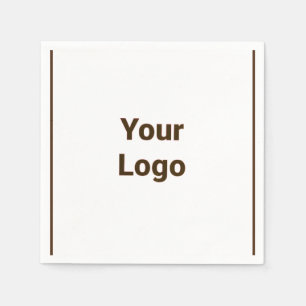 Guardanapo De Papel Logotipo personalizado simples e elegante aqui cl
