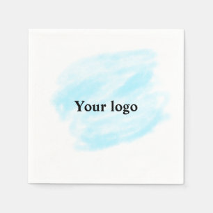 Guardanapo De Papel Logotipo personalizado simples e elegante aqui era