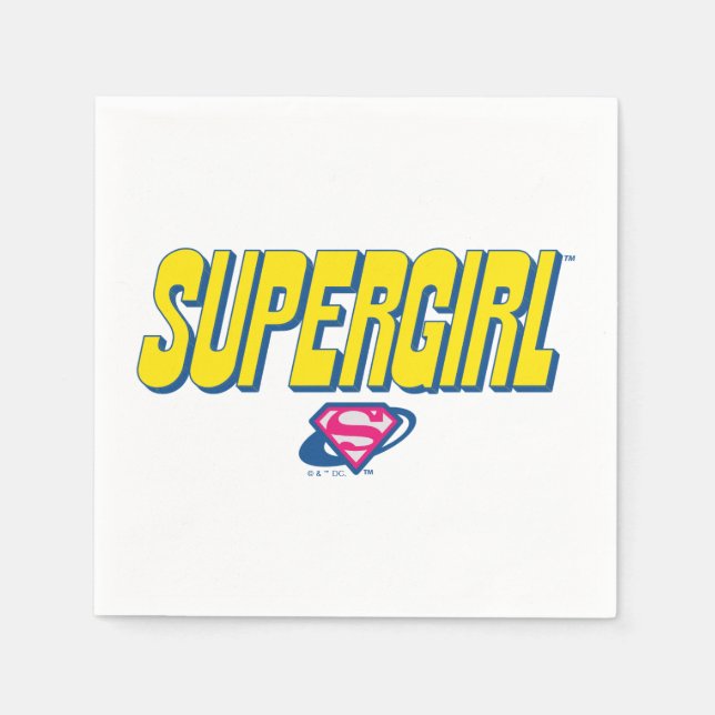 Guardanapo De Papel Logotipo Pop da Supergirl (Frente)