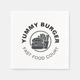 Guardanapo De Papel Logotipo Quadrado de Restaurante de Fast Food de H