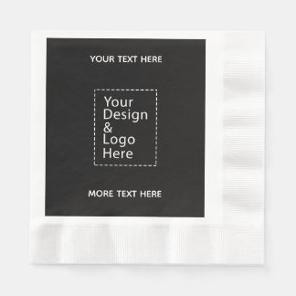 Guardanapo De Papel Logotipo Simples e Design de Texto Marcas Comercia