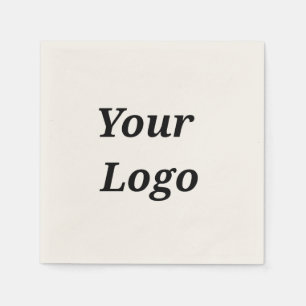 Guardanapo De Papel Logotipo simples e elegante aqui napk da empresa