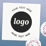 Guardanapo De Papel Logotipo simples e Promocional de texto para empre<br><div class="desc">Logotipo simples e texto personalizado para sua empresa. Substitua o logotipo e o texto por você para personalizar e remova qualquer texto,  se preferir. Minimalista e profissional para refletir sua marca.</div>
