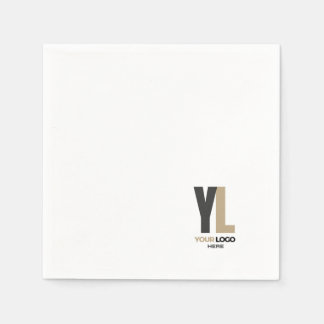 Guardanapo De Papel Logotipo vertical da empresa simples Cantinho da M