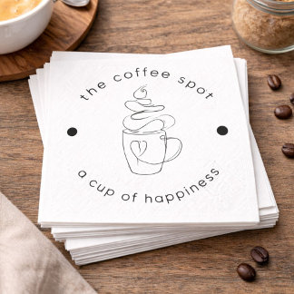 Guardanapo De Papel Loja de Café Personalizada Adicione Seu Logotipo M
