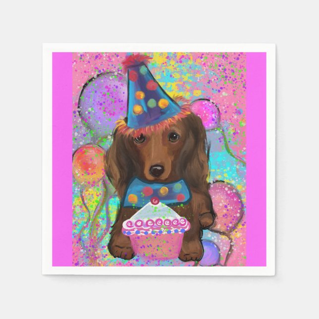 GUARDANAPO DE PAPEL LONG HAIRED DOXIE (Frente)