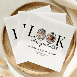 Guardanapo De Papel Look Who's Graduated Photo Graduation Party