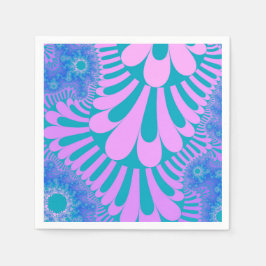 Guardanapo De Papel Loop Rosa e Teal