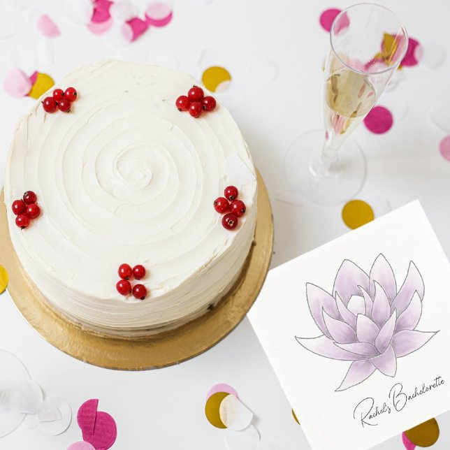 Guardanapo De Papel Lotus Rosa festa de solteira (Criador carregado)