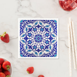 Guardanapo De Papel Louça de festa otomana turca Iznik índigo