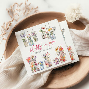 Guardanapo De Papel Loucamente Apaixonada Chuva de Flores em Aquarela