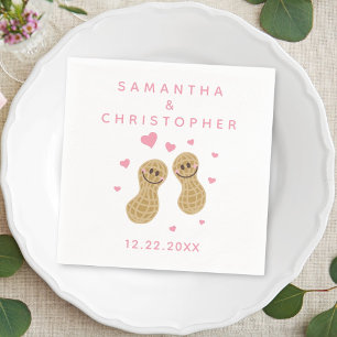 Guardanapo De Papel Loucos Uns Sobre Os Outros Casamento Rosa E Branco