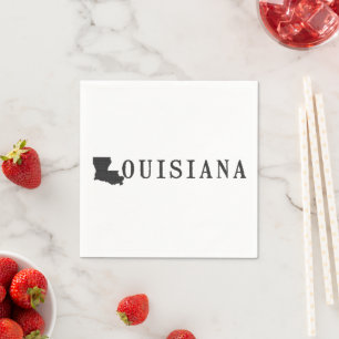 Guardanapo De Papel Louisiana - Letra Forma Arte Palavra Louisiana
