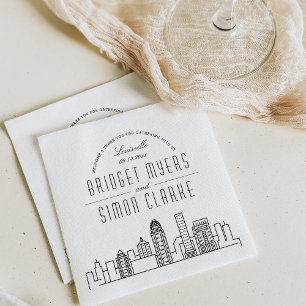 Guardanapo De Papel LouisvilleDeco Skyline   Casamento Nápoles