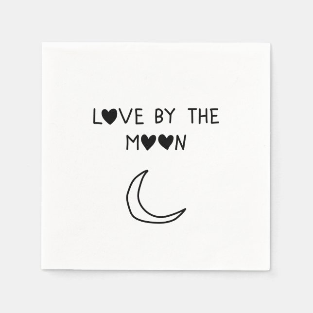 Guardanapo De Papel Love By the moon (Frente)