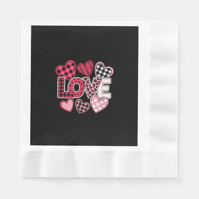 Guardanapo De Papel Love Heart Valentine Friends Friendship Love Quote (Frente)