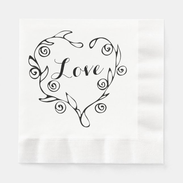 Guardanapo De Papel Love Impressão Design (Frente)