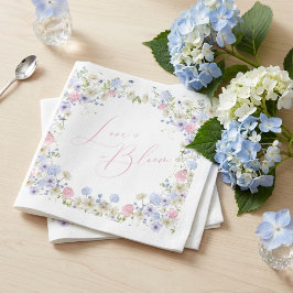 Guardanapo De Papel Love In Bloom Floral Roxo Verde Convite de Chá de
