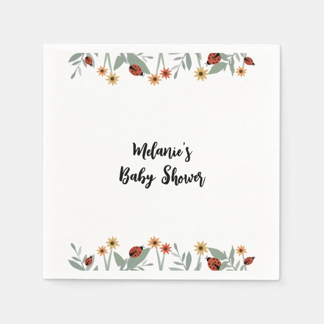 Guardanapo De Papel Love Inseto Chá de fraldas Napkins (Frente)