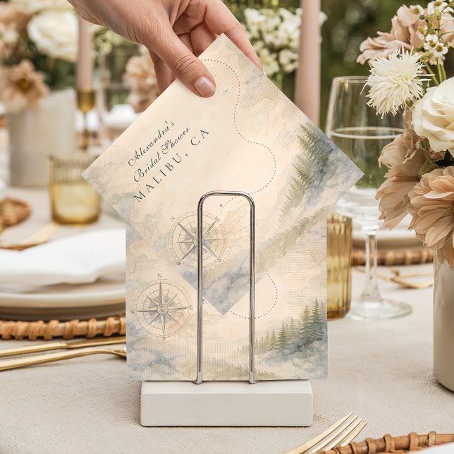 Guardanapo De Papel Love Is An Adventure Bridal Shower (Criador carregado)