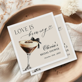 Guardanapo De Papel Love is Brewing Espresso Martini Bridal Shower