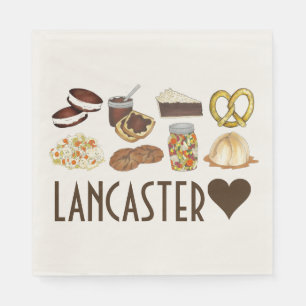 Guardanapo De Papel Love Lancaster PA Pensilvânia Comidas holandesas d