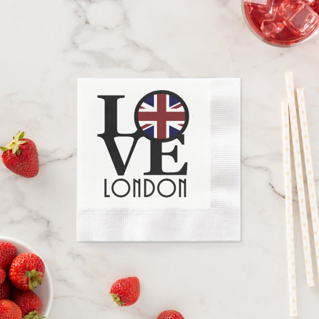 Guardanapo De Papel LOVE London (bandeira do Reino Unido) (Insitu)