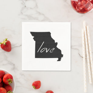 Guardanapo De Papel Love Missouri Shapap Chalkboard Show Me Missouri