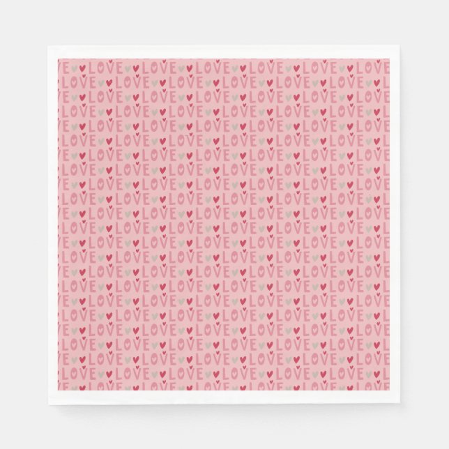 Guardanapo De Papel Love Valentine Day Hearts (Frente)