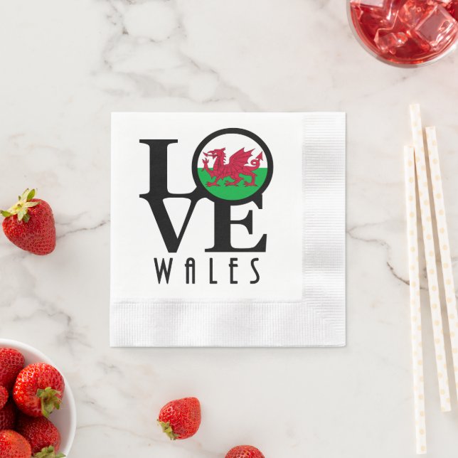 Guardanapo De Papel LOVE Wales (Insitu)