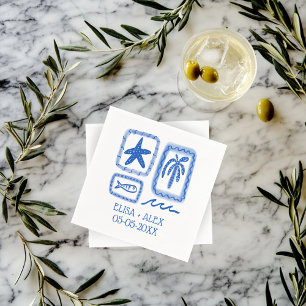 Guardanapo De Papel LoveNotes do Noivado de Casamento PERSONALIZADO de