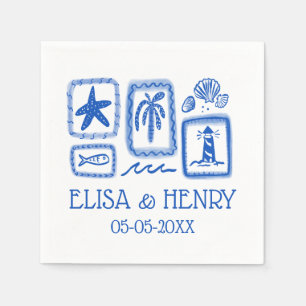 Guardanapo De Papel LoveNotes from Sea Cute Beach CUSTDING
