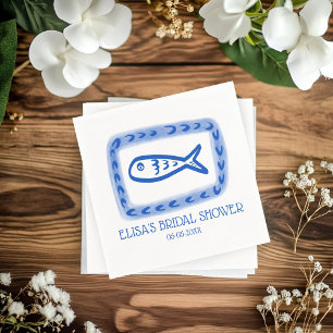 Guardanapo De Papel LoveNotes from Sea Cute Fish CUSTOM Chá de panela