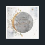 Guardanapo De Papel Lua Celestial e Estrelas do Chá Elegante<br><div class="desc">Adicione um detalhe extra ao seu evento com nosso Chá celestial Coordenador Napkins. Capacidade de mudar o chá "Bridal" para "Bebê" ou "Casais". Use a seção "Transferir design para um produto" localizada acima desta descrição, e tenha este design em favor de etiquetas, portas copos, placas de papel, adesivos de focas...</div>