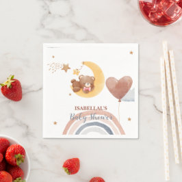 Guardanapo De Papel Lua Cria Urso Africano chá de fraldas Crianças Afr