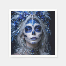 Guardanapo De Papel Lua Safira Calavera – Azul Celestial