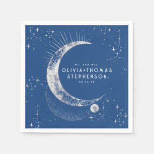 Guardanapo De Papel Lua Stars Night Sky Mística Romântica Napkins