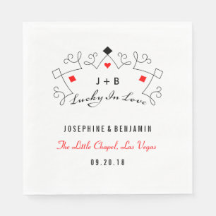 Guardanapo De Papel Lucky In Love Casamento De Las Vegas