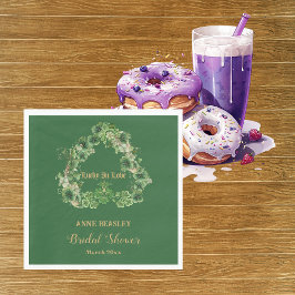 Guardanapo De Papel Lucky in Love Shamrock Green Dourado Chá de panela