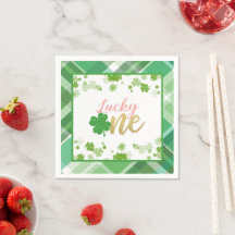 Lucky One Birthday Napkin - Garota