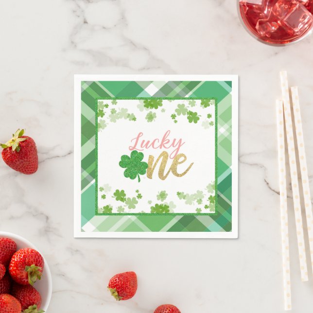 Guardanapo De Papel Lucky One Birthday Napkin - Garota (Insitu)