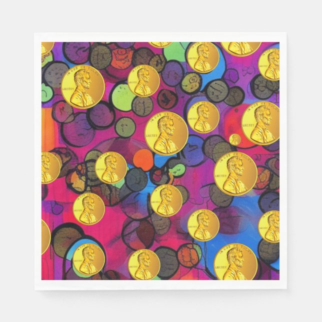 Guardanapo De Papel Lucky Pennies (Frente)