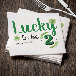 Guardanapo De Papel Lucky to be St Patrick's Day Clover Kids Birthday
