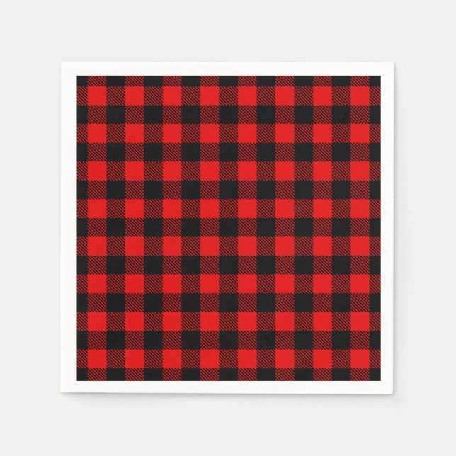 Guardanapo De Papel Lumberjack Xadrez de Búfalo (Frente)