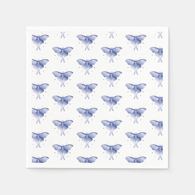 Guardanapo De Papel Luna Moth Pattern Party Napkins (Frente)