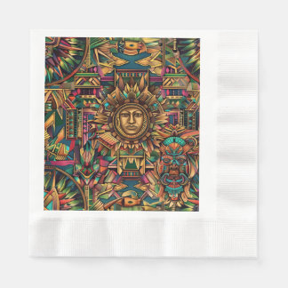 Guardanapo De Papel Lush Cyan "Vibrant Historic Emblem" Cloth Lunche